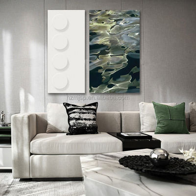 3D Wood Mixed Media Artwork Modern Wall Art Painting 6 Color Customized