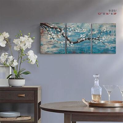 Modern Abstract Floral Landscape Hand Painted Oil Painting on Canvas - Customized Size Wall Art
