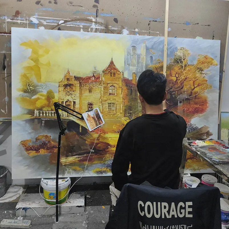 Hand-Painted Oil Painting On Canvas For Room Wall Art Decor