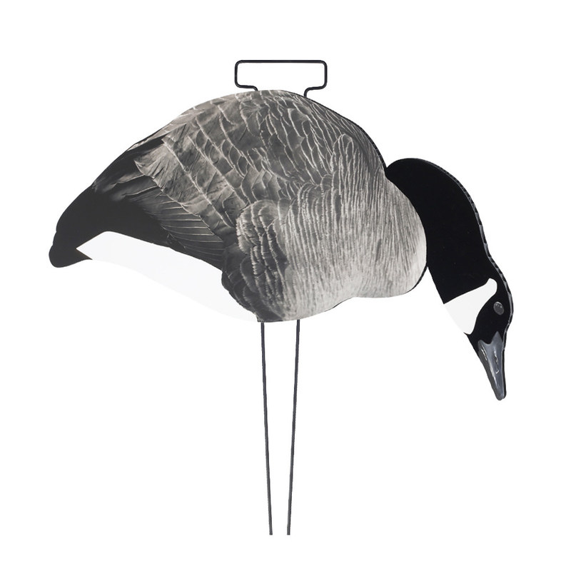 Grey Canada Snow Goose Hunting Decoy With Flocked Head Upright Or Feeder Body Style
