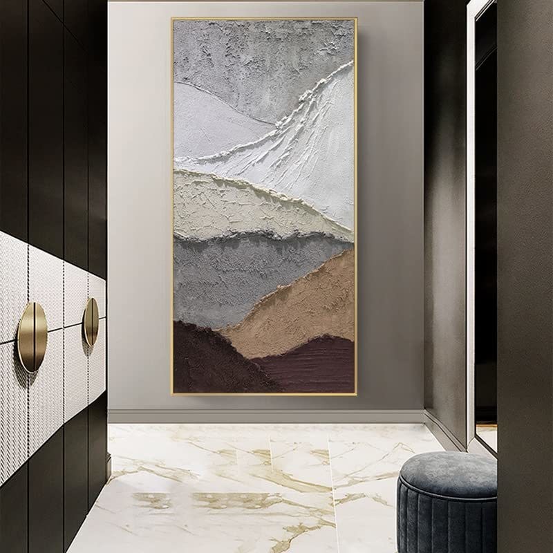 Modern Home Wall Decoration Hand Painted Multi Color Abstract Oil Painting on Canvas with Thick Texture Knife 6 Color Print Method