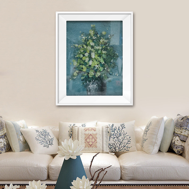 Hand Painted Flowers Canvas Painting Modern Color Knife Oil Painting for Living Room Home Decor Customized Size Accepted